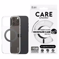 CARE by PanzerGlass Funkcinis dėklas telefonui su stovu iPhone 16 Pro Max 6.9" juodas/juodas Magnetinis 1324