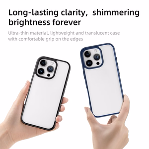 Rock Guard Series dėklas telefonui Iphone 16 Pro Max skaidrus-pilkas