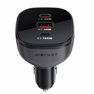 Acefast B14 automobilinis įkroviklis 165W 2x USB-C 1x USB-A - juodas