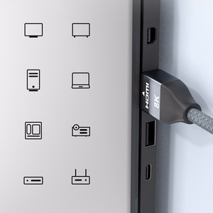 Kabelis (m) HDMI 2.1 8K 60 Hz 48 Gbps / 4K 120 Hz / 2K 144 Hz 3 m sidabrinis (WHDMI-30)