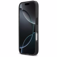 BMW M IML metaliniais mygtukais trispalvių linijų magnetinis dėklas telefonui iPhone 17 - juodas