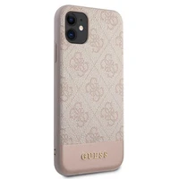 Guess 4G Stripe Collection dėklas telefonui iPhone 11 / Xr 6.1" - Rožinis