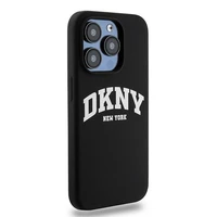 DKNY Skystas silikoninis baltas spausdintas logotipas magnetinis dėklas telefonui iPhone 13 Pro / 13 - juodas