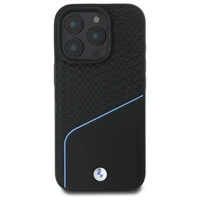 BMW Sign odinės tekstūros ir linijos magnetinis dėklas telefonui iPhone 16 Pro Max - juodas