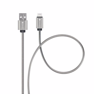 FORCELL F-ENERGY Metal C236 kabelis USB A į Lightning 2,4A 12W 1 m sidabrinis