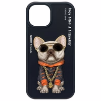 Nimmy Glasses Cool Dog iPhone 15 dėklas - juodas