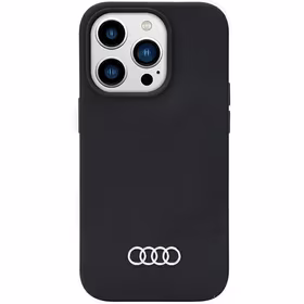 Audi silikoninis dėklas telefonui iPhone 14 Pro 6.1" juodas/juodas kietas dėklas AU-LSRIP14P-Q3/D1-BK