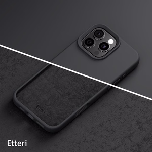 "Etteri" silikoninis magnetinis dėklas "iPhone 16 Pro 6,3" juodas