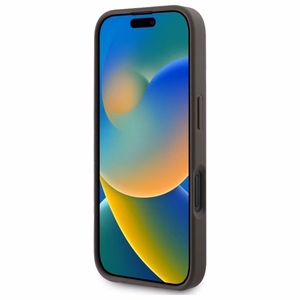 Guess bijūno užrašas magnetinis dėklas telefonui iPhone 16 - ruda