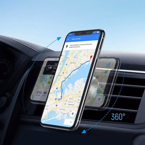 Automobilinis universalus telefono laikiklis Wozinsky WMH-04 tvirtinamas ant ventiliacijos grotelių, magnetinis, juodas
