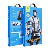 5D Mr. Monkey Apsauginis stiklas - Apple iPhone 15 Plus / 16 Plus juodas (Strong Privacy)