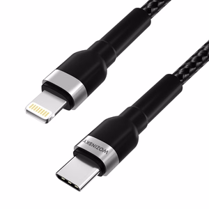 Wozinsky WNBCL2 Lightning / USB-C PD 30W kabelis 2m - juodas