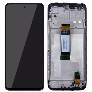 Ekranas Xiaomi Redmi 12 4G/12 5G/Poco M6 Pro 5G su lietimui jautriu stikliuku ir rėmeliu juodas ORG
