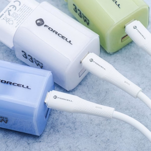Kabelis FORCELL F-ENERGY C341 USB A į Micro USB QC3.0 2,4A 18W Silikoninis 1 m baltas (m)