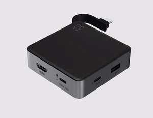 ZAGG 4 Port Hub, juodas / pilkas