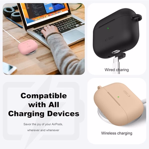 "Tech-Protect" silikoninis dėklas su kabliuku "AirPods Pro" - pilkas