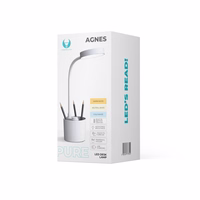 Desk LED Lempa 5W with pen laikiklis PURE FLB-20 AGNES baltas Forever Light