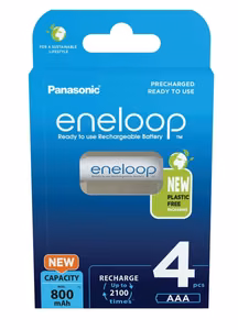 Аккумуляторные батарейки PANASONIC ENELOOP AAA 800 мАч 4 шт (BK-4MCDE/4CP)