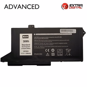 Nešiojamo kompiuterio baterija DELL WY9DX, 3200mAh, Extra Digital Advanced