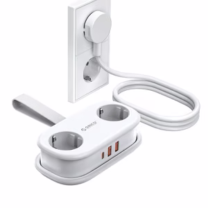 Orico APP 15.5W 5in1 maitinimo blokas 2x AC + 2x USB-A + 1x USB-C - baltas