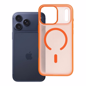 Su MagSafe suderinamas Flexline Mag Cover dėklas iPhone 17 Pro Max / 18 Pro Max (žemas kameros kraštas), oranžinis