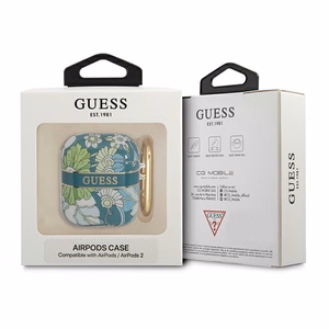 Guess GUA2HHFLN AirPods dėklas žalias/žalias Gėlių kolekcija
