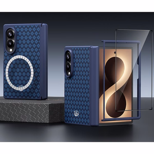 Benks Magnetic Armor Grid Pro Grand Combo dėklas Samsung Galaxy Z Fold 8, mėlynas (C.K.FL.SA.BE.C060)