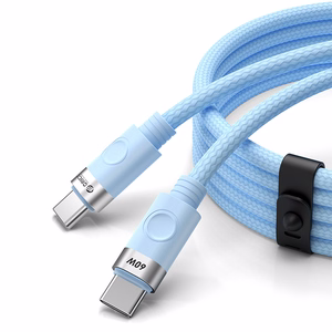 Orico CDX 60W 3A Power Delivery USB-C - USB-C kabelis 1m - mėlynas