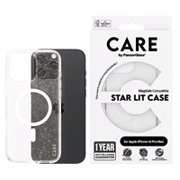 CARE by PanzerGlass Flagship Star Lit dėklas telefonui iPhone 16 Pro Max 6.9" baltas Magnetinis 1344