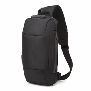 Wozinsky Premium Single Shoulder Anti-Theft City Backpack with Organizer and USB - Black