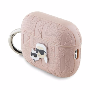 Karl Lagerfeld Monograma Karl & Choupette galvos dėklas AirPods Pro 2 - rožinė