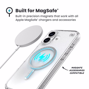 Speck Presidio Perfect Clear MagSafe - iPhone 17 dėklas (Clear / sidabrinis)