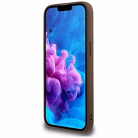 Guess 4G Circle Classic Logo Magnetinis dėklas telefonui iPhone 16e - ruda