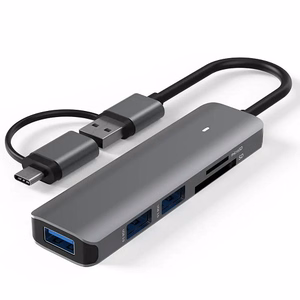 Adapteris USB 3.0 – 3x USB 3.0, SD, TF