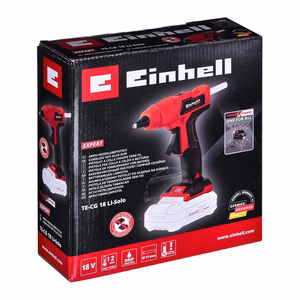 Einhell TE-CG 18 Li-Solo – akumuliatorinis karštų klijų pistoletas, juodas / raudonas