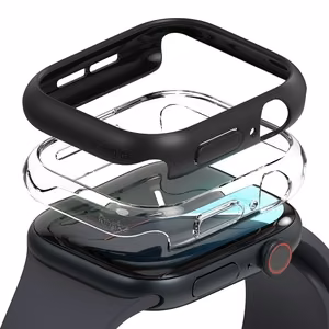 Ringke Slim 2-jų dalių dėklas Apple Watch 10 46mm - Skaidrus ir Matinis Juodas