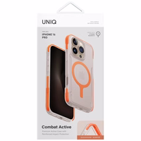 Uniq Combat Active Magclick įkrovimo dėklas iPhone 16 Pro - oranžinis