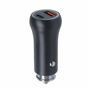 Setty automobilinis įkroviklis USB-A + USB-C 20W CC-AC-201 juodas
