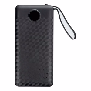 Išorinė baterija Veger W1116 juoda 10000mAh (PD / QC3.0) + integruotas 3in1 laidas