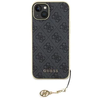 Guess 4G Charms Collection dėklas telefonui iPhone 15 Plus - pilkas
