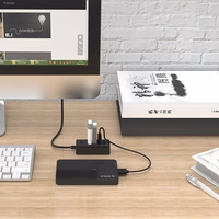 Hub Orico W5P-U2-030 4x USB-A 2.0 30cm - juodas