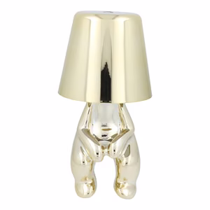 Stalo lempa prie lovos GOLD MAN Art Deco sėdinti (versija 2) MLTL