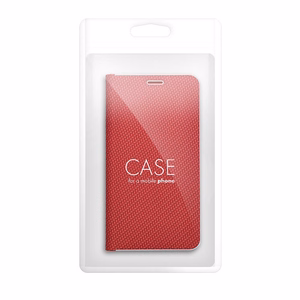 LUNA Book Carbon for XIAOMI Redmi Note 14 4G (GLOBAL - 164,84mm x 78,15mm x 8,16mm) - raudonas (m)