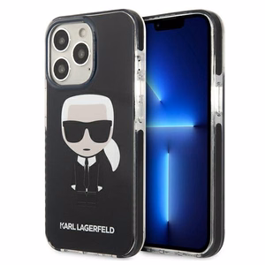 Karl Lagerfeld Iconik Karl dėklas iPhone 13 Pro / iPhone 13 - juodas