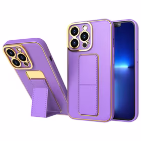 Naujas Kickstand dėklas telefonui iPhone 12 su stovu violetinis