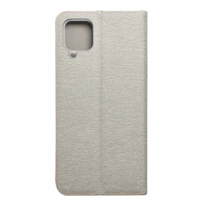 LUNA Book Gold dėklas telefonui SAMSUNG A12 / M12 sidabrinis