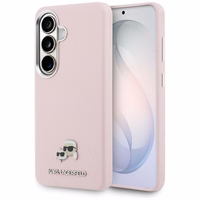 Karl Lagerfeld dėklas Saffiano KC Metal Logo MagSafe Samsung Galaxy S26 Plus rožinis