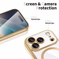 Tech-Protect MagFlex Magnetinis dėklas telefonui iPhone 17 Pro Max - skaidrus auksinis