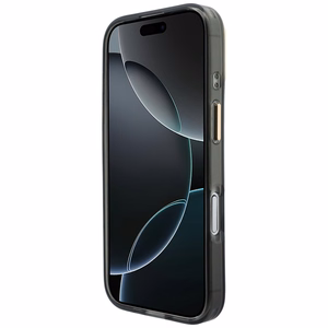 Guess IML Script Metal MagSafe Dėklas for iPhone 17 - juodas