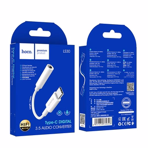 Adapteris HOCO USB Type-C (M) - ausinių jungtis 3.5mm (F)